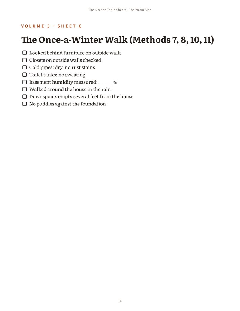 Sheet: The Once-a-Winter Walk